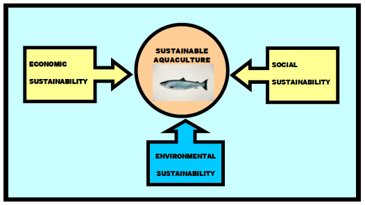  Figure 2.1: The three components necessary for sustainable aquaculture (Marine Conservation Society, 2007)
