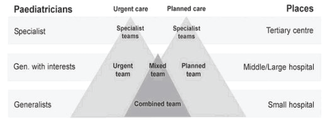 Figure 7 Modelling the Future: Vision of Care across Acute and Community Settings (RCPCH 2008)
