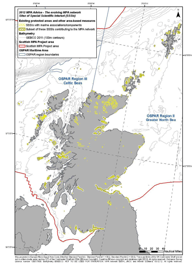 Figure 9 Sites of Special Scientific Interest (SSSIs) with marine associations/components