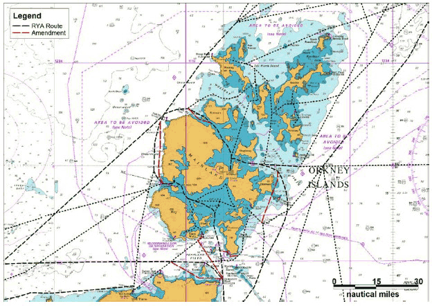 Figure 8.11 Amendments identified to RYA Coastal Atlas Routes