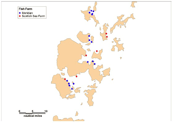 Figure 9.3 Selected Fish Farm Locations