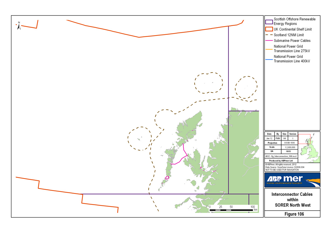106. Interconnector Submarine Cables within SOER North West