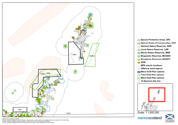 Figure B1.2.17: Biodiversity Designations and Proposed MPAs in the North (Plan Option Areas)