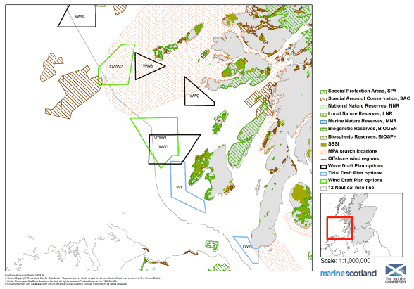 Figure B1.2.41: Biodiversity Designations and Proposed MPAs in the West (Plan Option Areas)