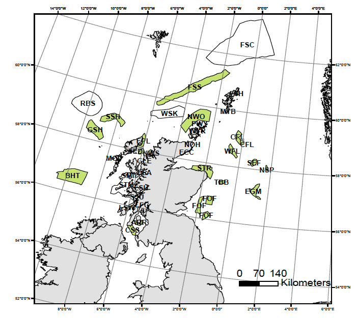 Figure 2: Location of possible Nature Conservation MPAs.