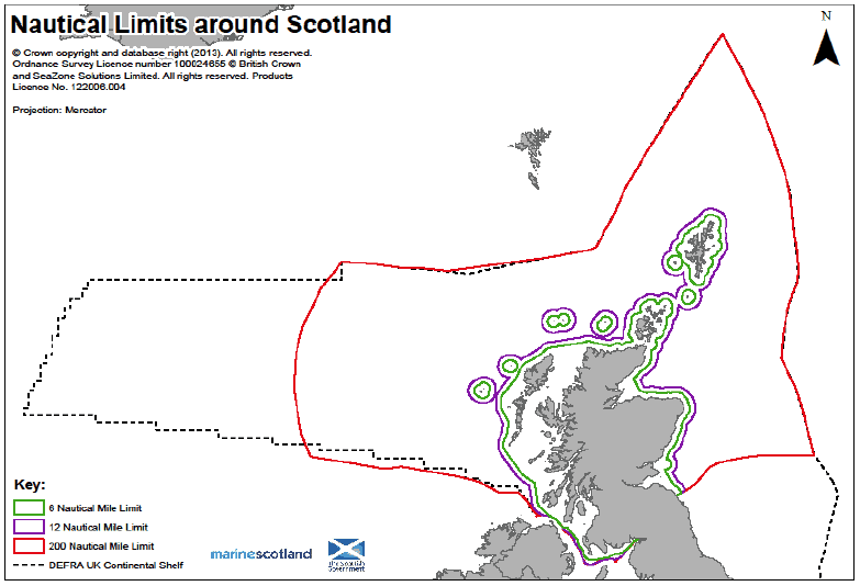 Figure 1 Nautical Limits around Scotland