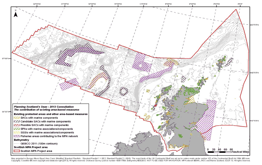Figure 3 The contribution of existing protected areas and other area-based measures to the MPA network