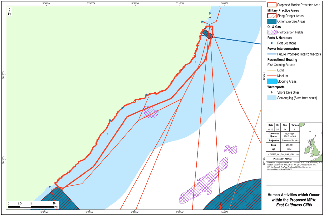 Human Activities which Occur within the Proposed MPA East Caithness Cliffs