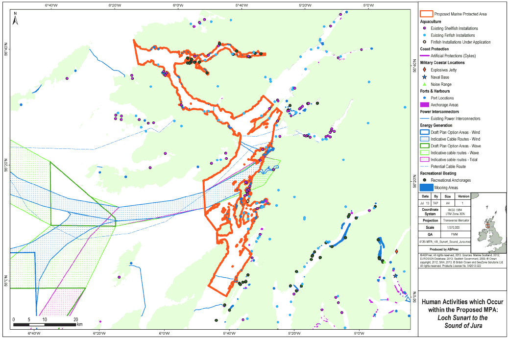 Human Activities which Occur within the Proposed MPA Loch Sunart to the Sound of Jura