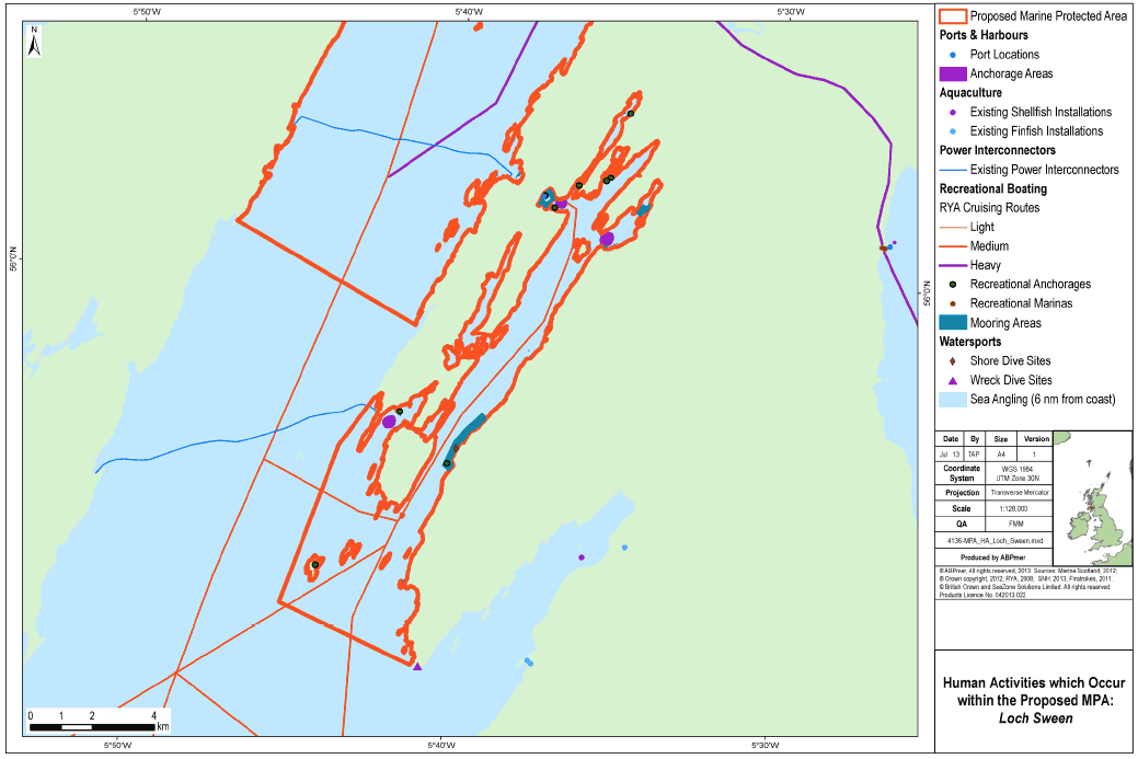 Human Activities which Occur within the Proposed MPA Loch Sween