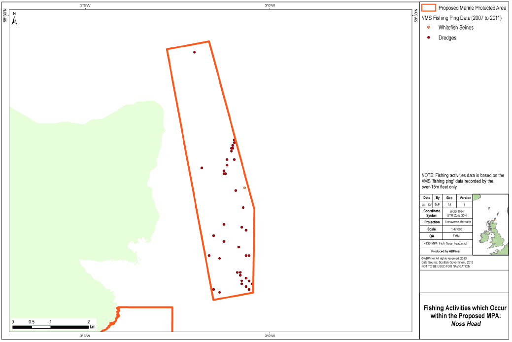 Fishing Activities which Occur within the Proposed MPA Noss Head