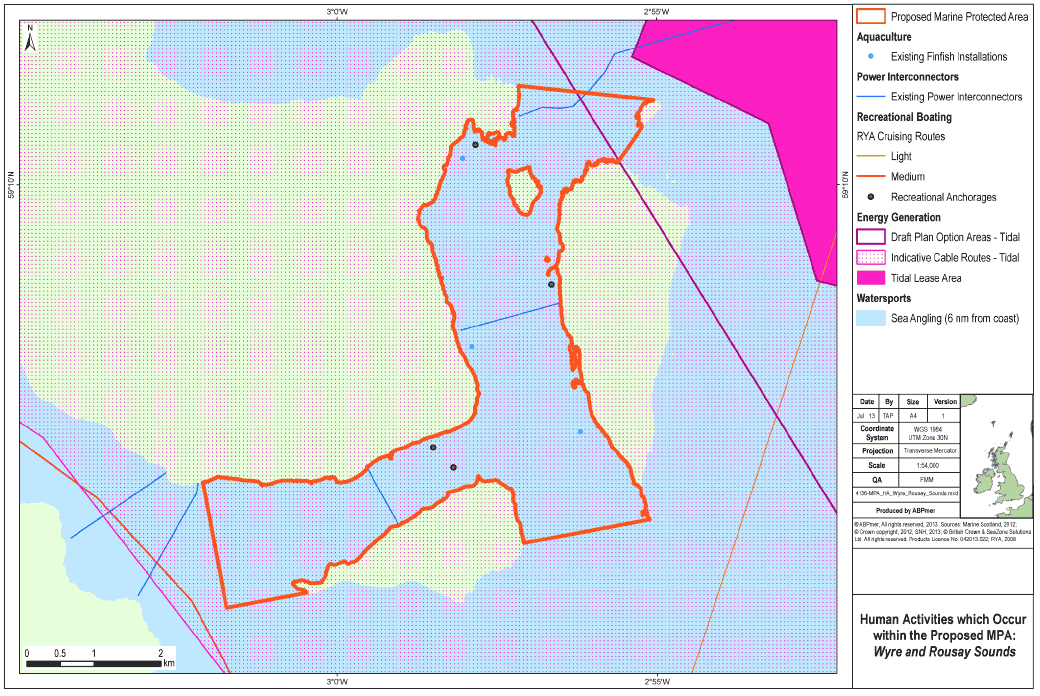 Human Activities which Occur within the Proposed MPA Wyre and Rousay Sounds