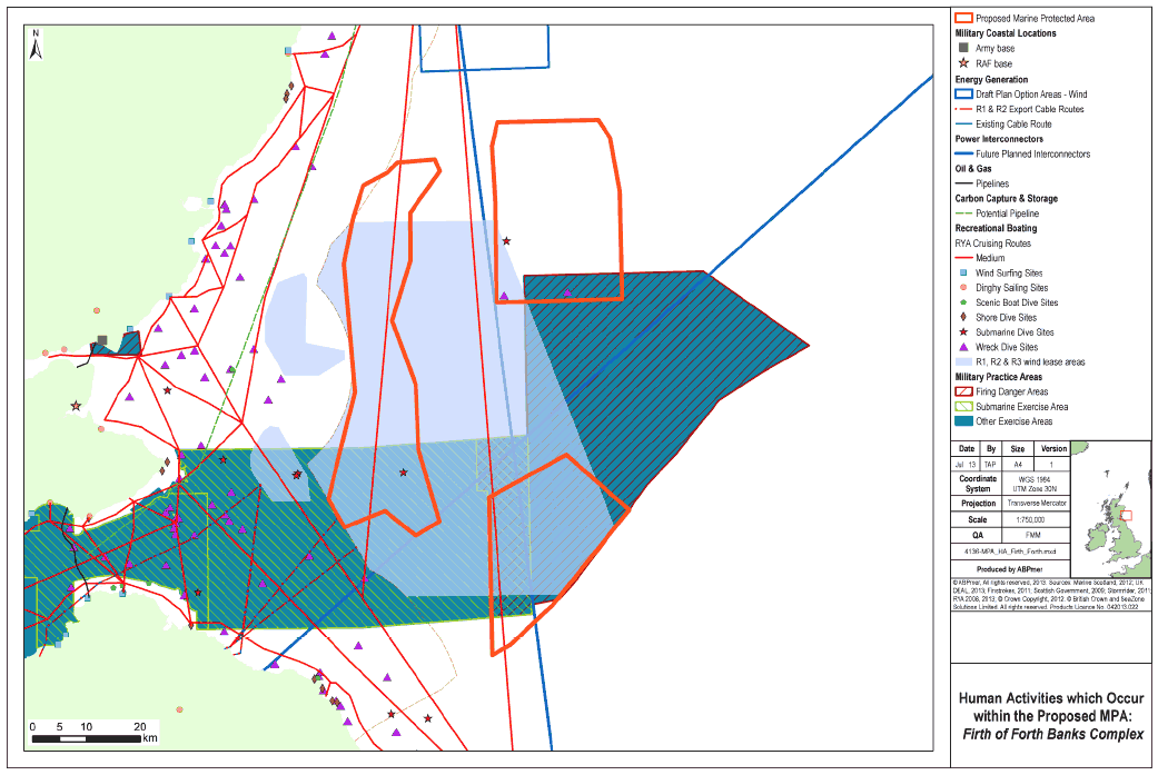Human Activities which Occur within the Proposed MPA Firth of Forth Banks Complex