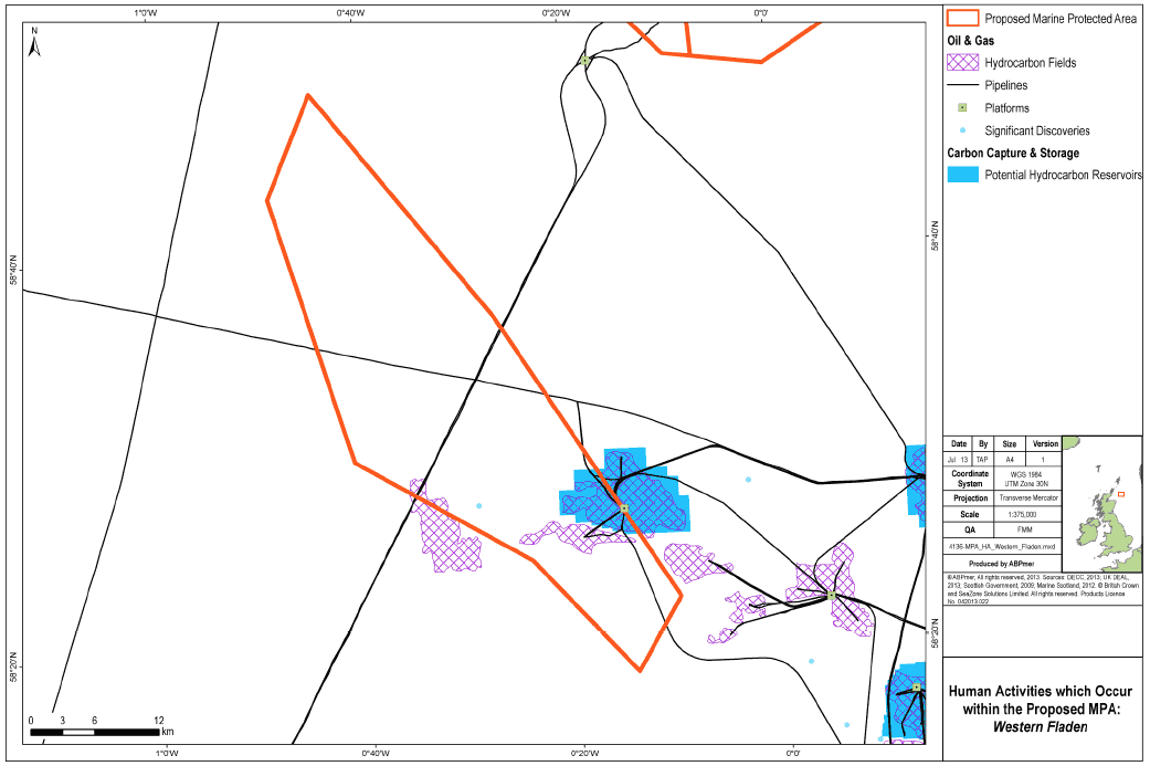 Human Activities which Occur within the Proposed MPA West Fladen