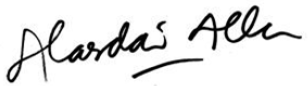Dr Alasdair Allan signature