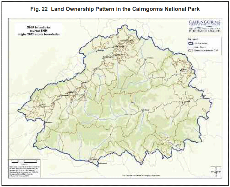 Fig. 22 Land Ownership Pattern in the Cairngorms National Park
