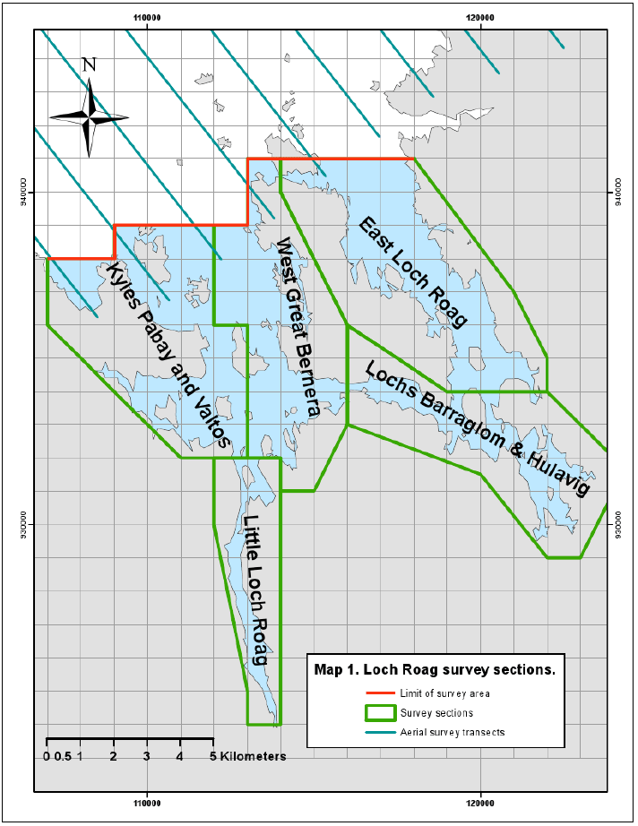 Figure 4 – Loch Roag survey sections