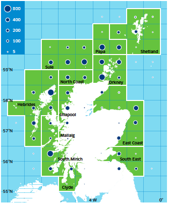 Creel Fishery Assessment Areas and Scottish Brown Crab Landings (Tonnes) in 2012