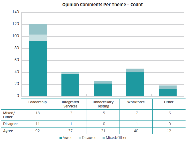 Graph 4 – Number of opinion comments received