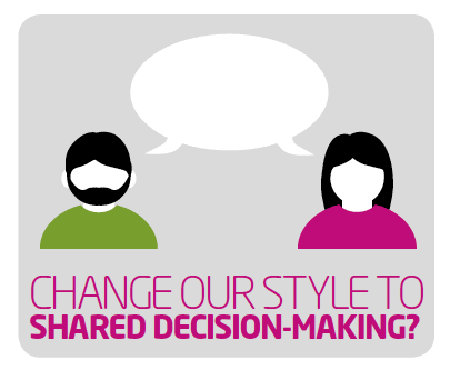 Change our style to shared decision-making?
