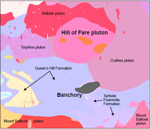 Figure 9: Bedrock geology of the Banchory district.