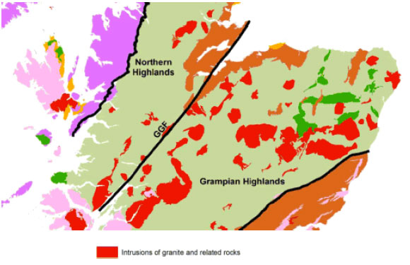 Figure 24: Granite Plutons in Scotland