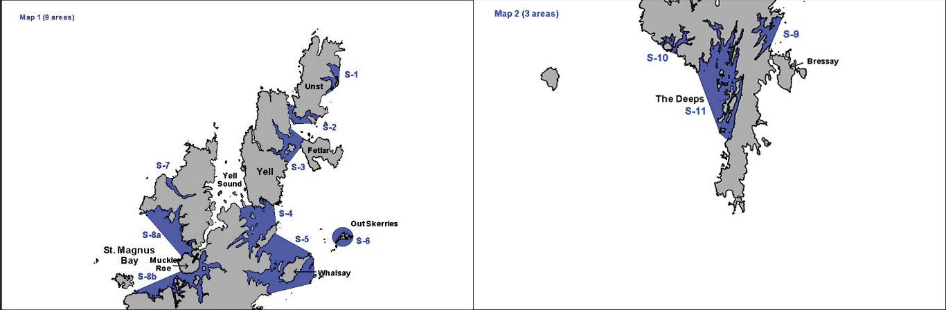 Figure 3: Shetland (12 management areas)