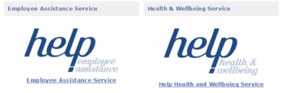 Employee Assistance Service, help employee assistance, Employee Assistance Service Health & Wellbeing Service, help health & wellbeing, Help Health and Wellbeing Services logos