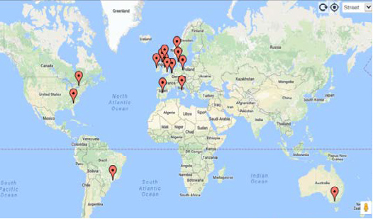 Map of International Links