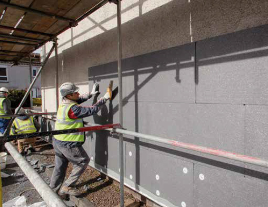 External wall insulation in Dunfermline. 