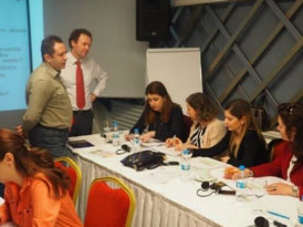 Image: Delivering a WFD Workshop in Ankara – Johan Schutten, SEPA Principal Ecologist.