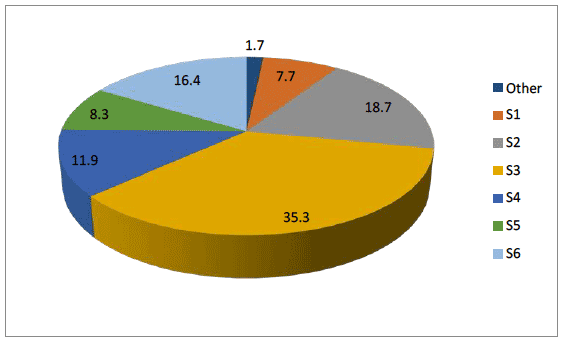 Figure 2: Year Group of Pupils (as a %)