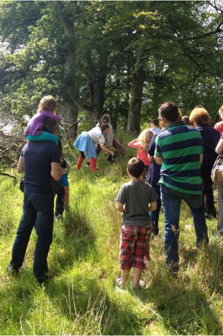 Pictured: The Walking Theatre Company performing A Wiz Around Oz in Stronafian Community Forest, Glendaruel