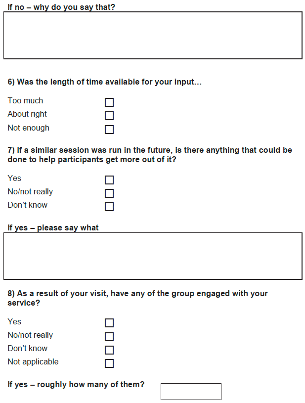 Contributor questionnaire