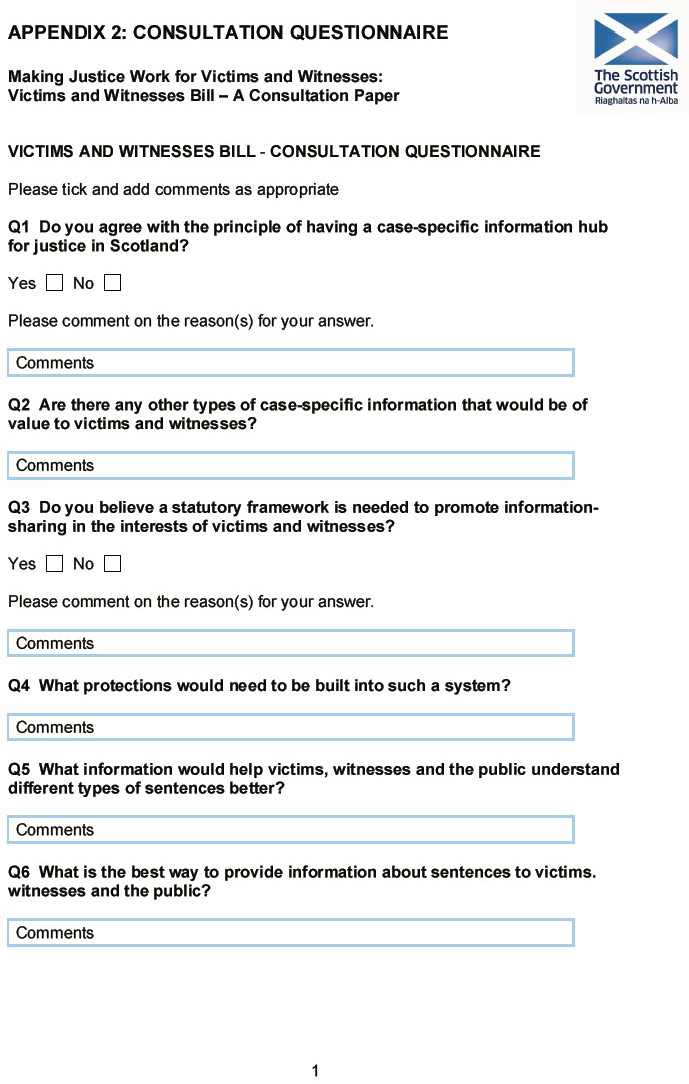 Consultaion Questionnaire page 1