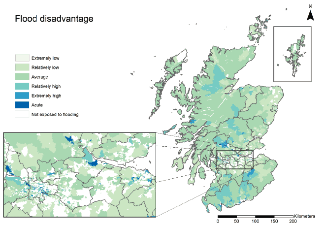 Flood disadvantage in Scotland