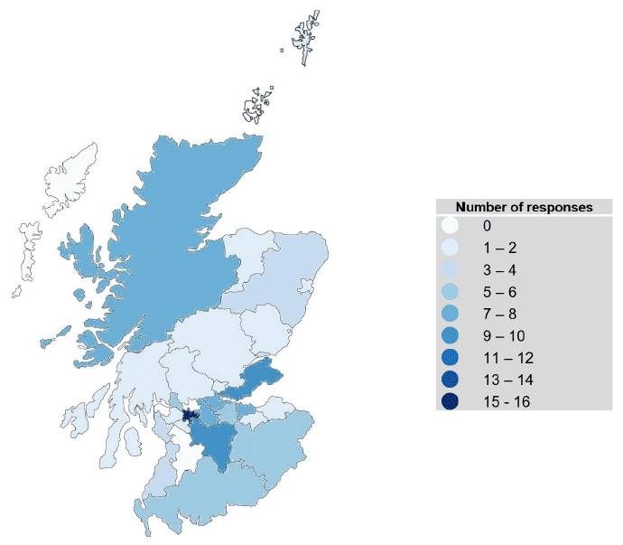 Figure 1: Heat map of respondent locations