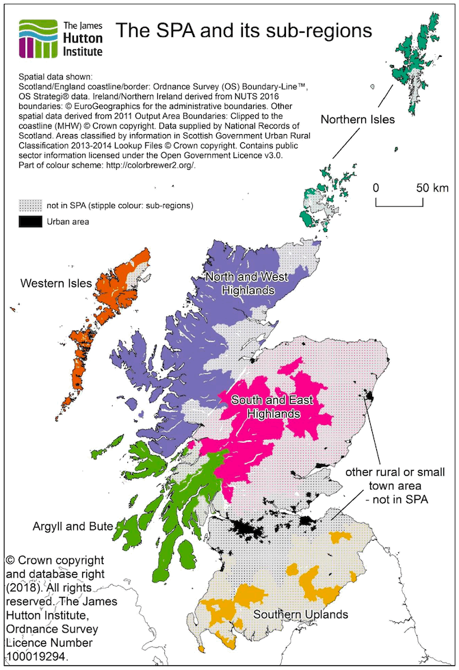 Figure 2: Sparsely Populated Areas in Scotland