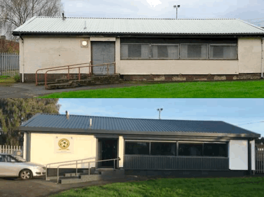 Figure 7 Before and after – external renovations of asset