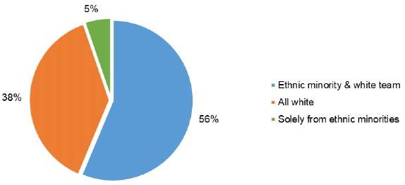 Pie chart showing the Proportion of total value of Future Fund loans approved by ethnicity in UK