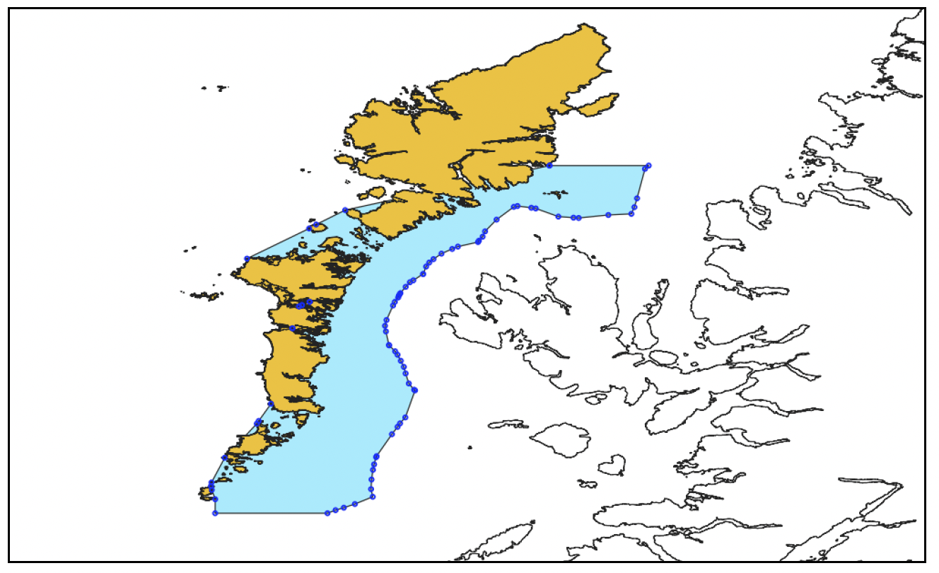 The Outer Hebrides Creel Limitation Pilot area which is to the east of the islands out to the middle of the Minch, from approximately level with Stornoway down to the southernmost tip of the islands.