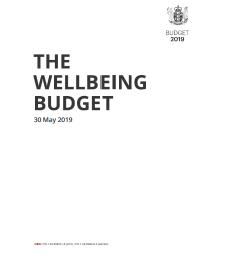 An image of the front cover of New Zealand's Wellbeing Budget.
