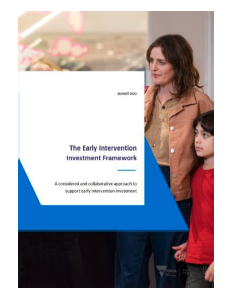 An image showing the cover of the Early Intervention Investment Framework.