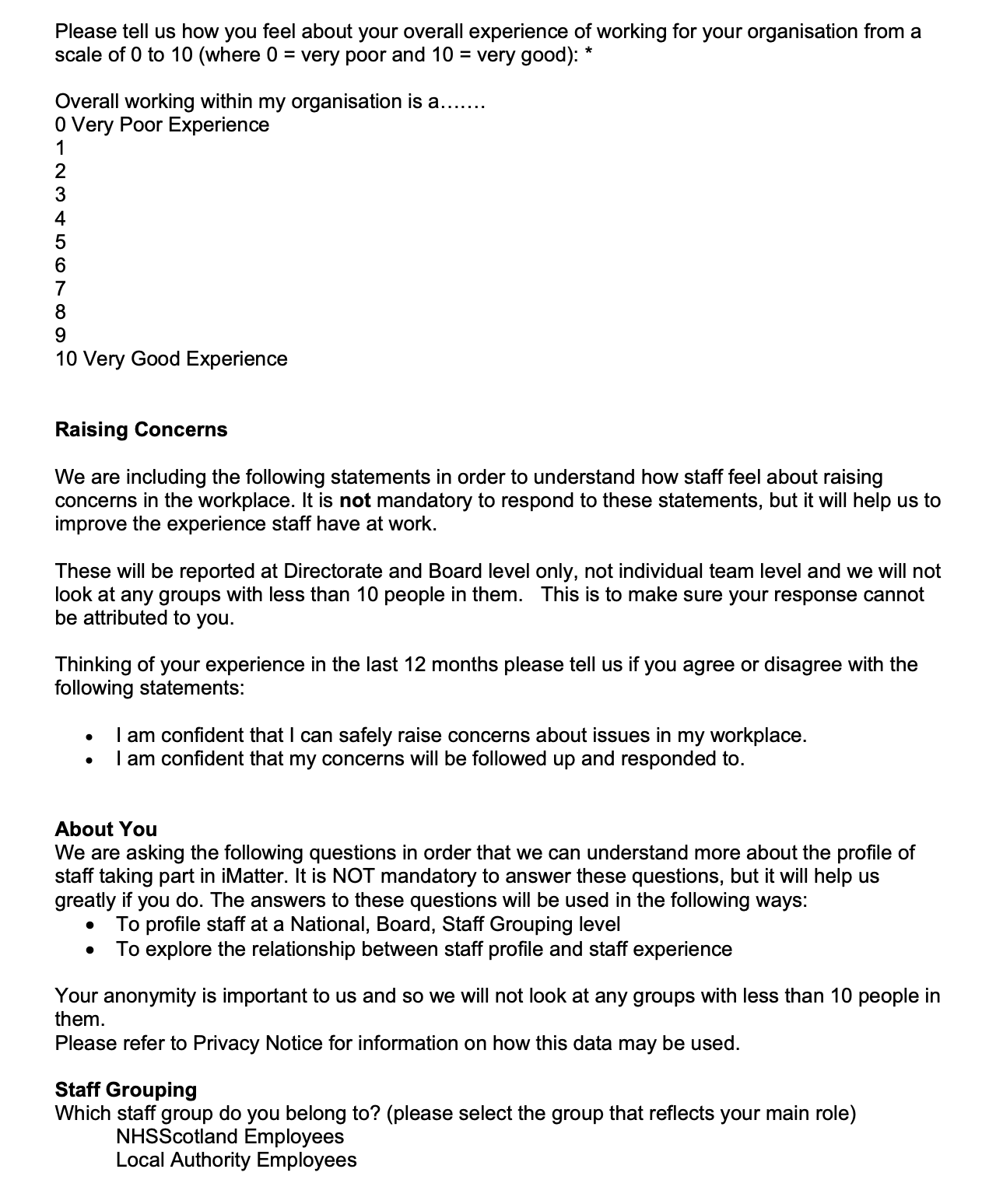 iMatter 2025 Questionnaire Page 3. Plain text version below.