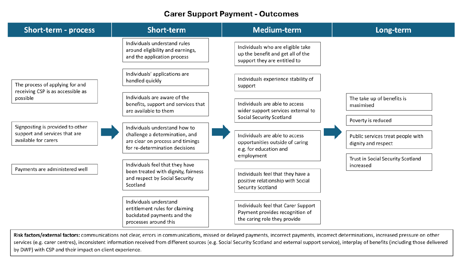Carer Support Payment logic model