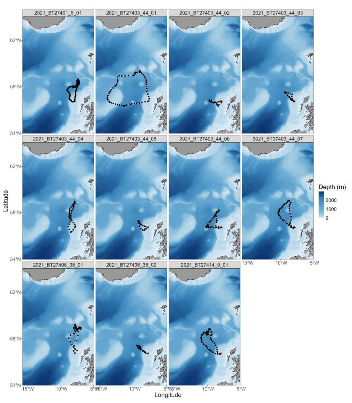 A series of GPS tracks from Leach's Storm-petrels during incubation between June and July 2021 from St. Kilda.