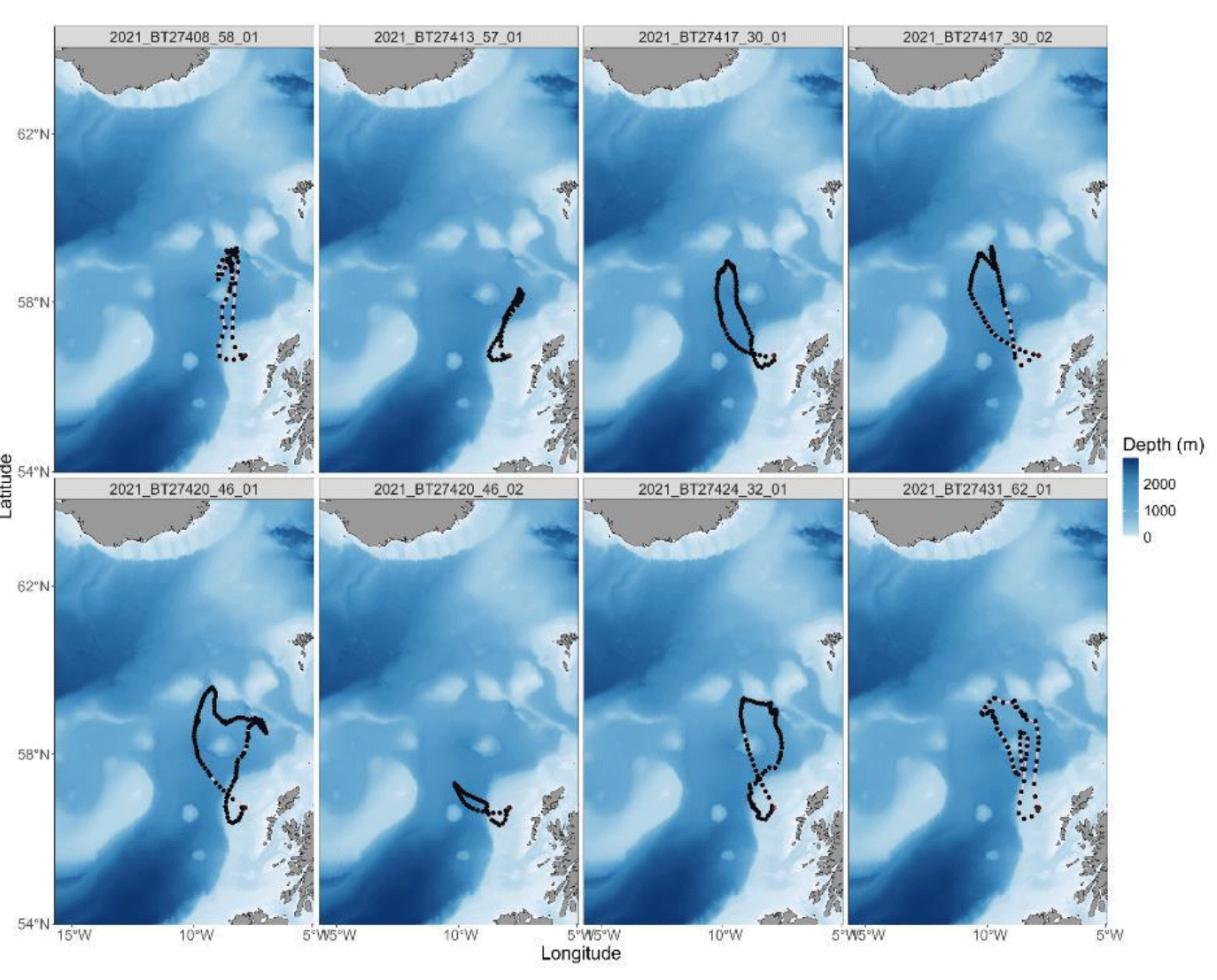 A series of GPS tracks from Leach's Storm-petrels during incubation between June and July 2021 from St. Kilda.