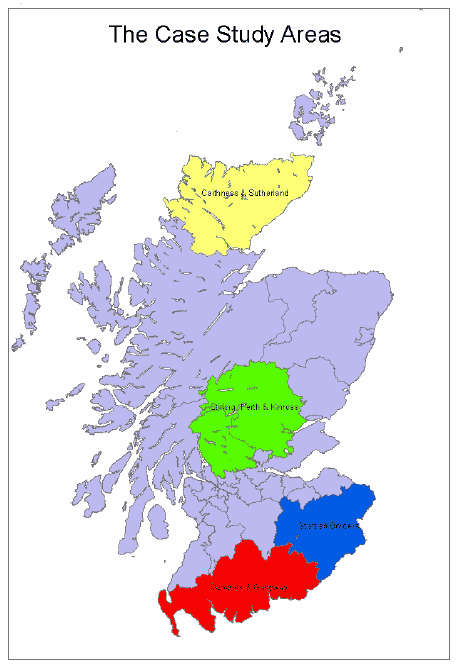 Map - The Case Study Areas