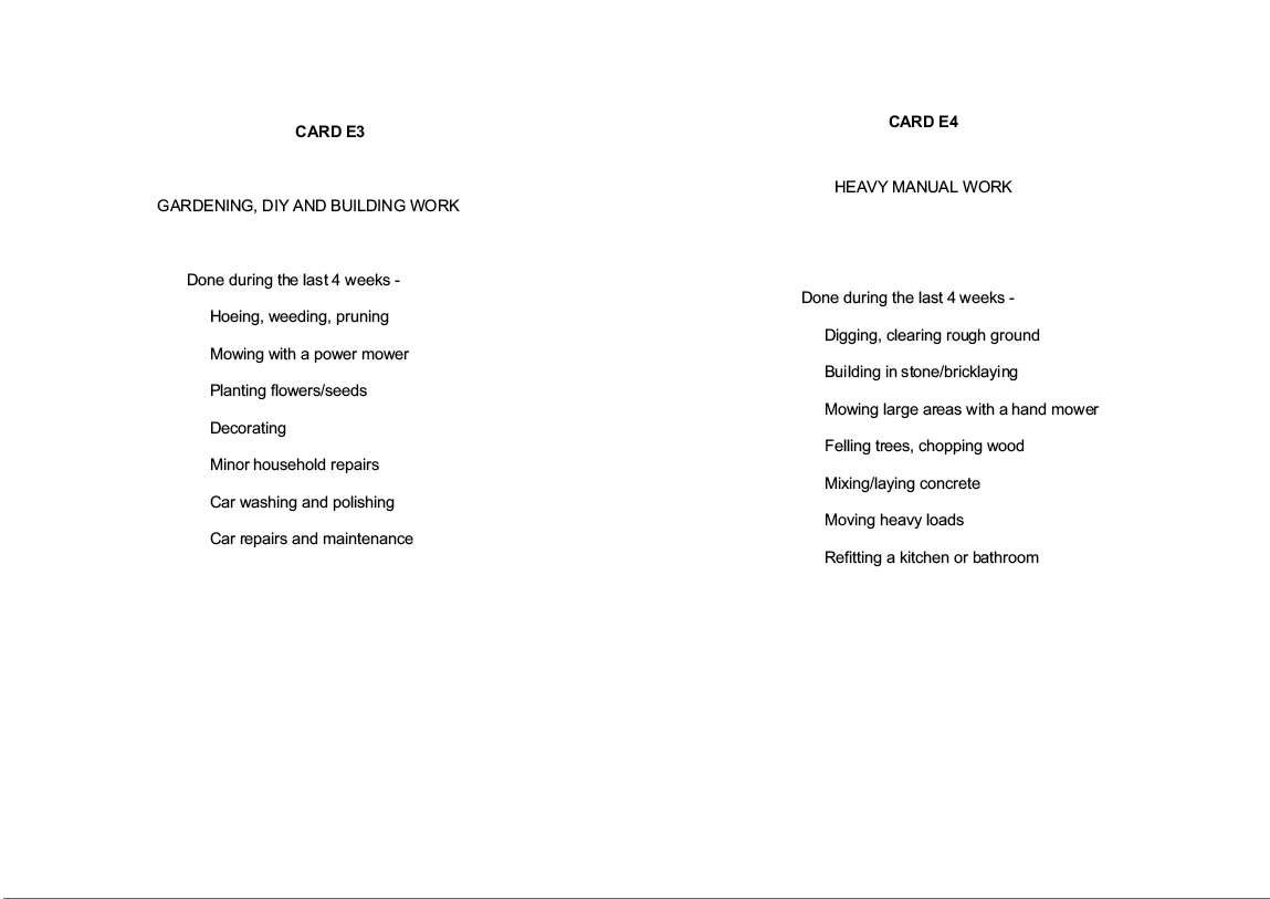 Stage 1 Show cards - Interviewer