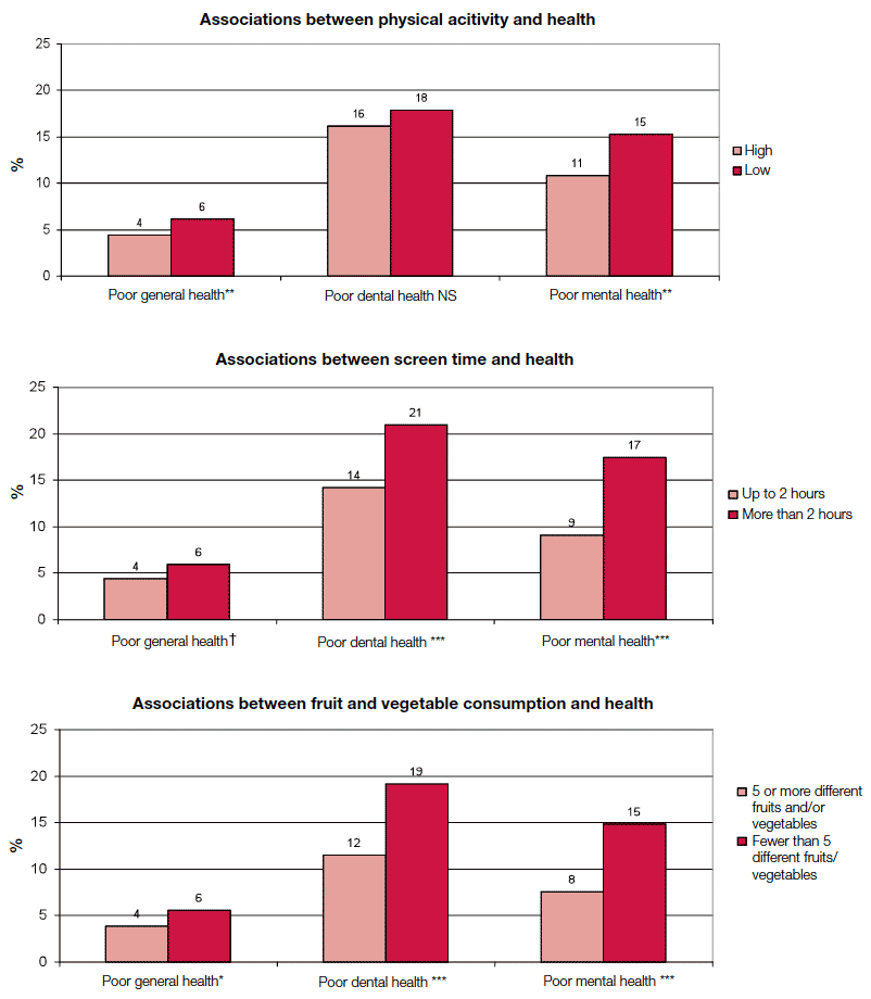 Figure 2-D Associations between health behaviours and poor health